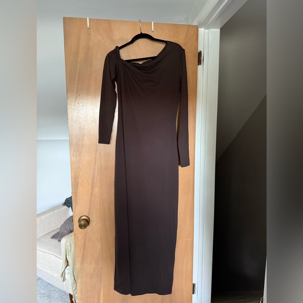 Peppermayo Jordana Twist Maxi Dress Brown